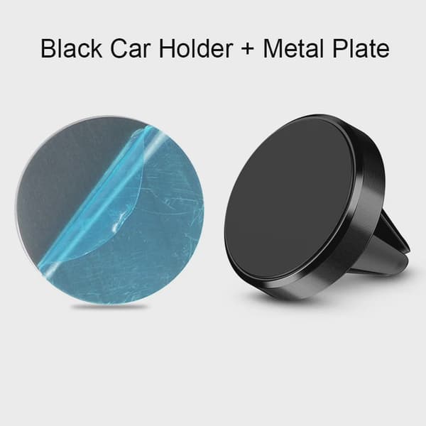 Magnetisk Biltelefonholder Luftventil Monteringsstativ GPS-understøttelse til iPhone 15 14 11 Xiaomi Huawei Samsung Silver