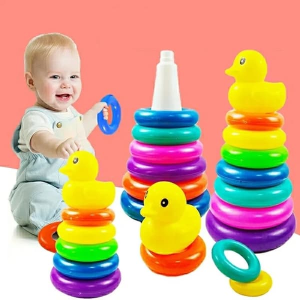 Montessori Rolling Ball Tower Leksak för spädbarn 1-3 år - Stacking Track Educational Game ST649