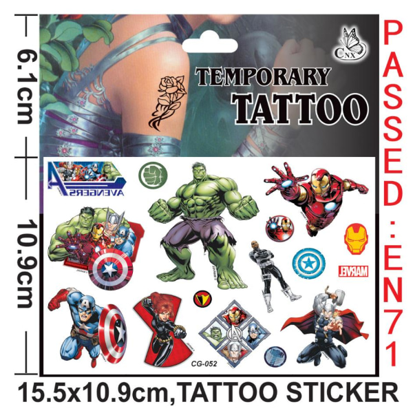 4st The Avengers  tatueringar Barn tatueringar multifärg