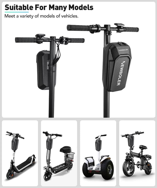 NEWBOLER El-Scooter Fronttaske 5L EVA Vandafvisende Quick Release Universal til Xiaomi BAG838-5L