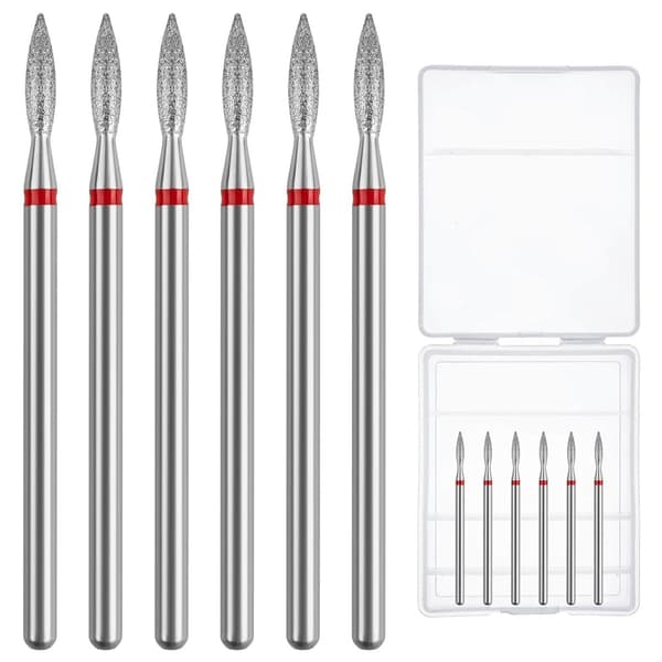 6 stk. neglebor diamantfræsere til manicure SET1