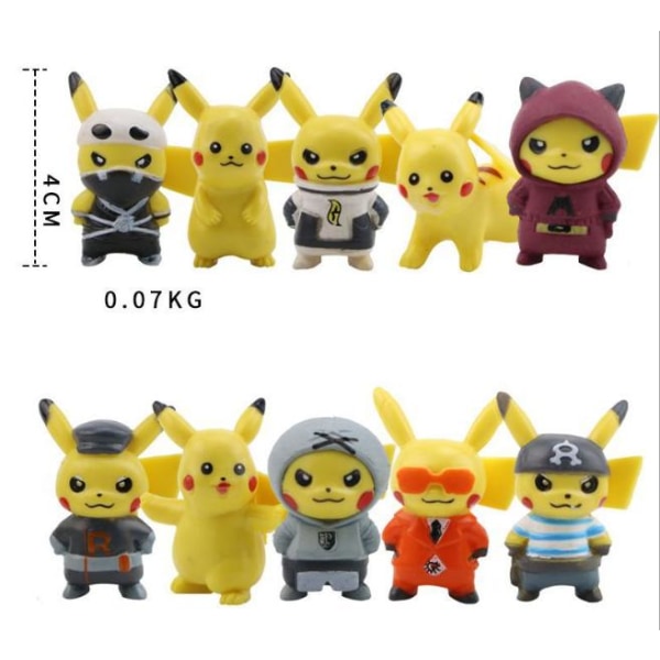 10 Pack Pikachu Pirate figuurit