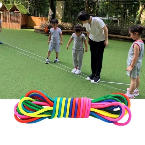 Hopprep för barn - Slitstarkt gummiband hopprep för träning och träning - Nylonleksakspresent 5M