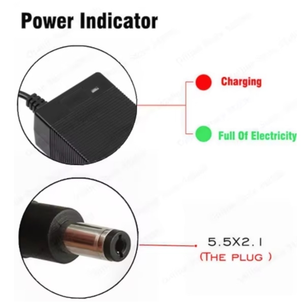 42V 2A Hurtigoplader batterilader til el-scooter elcykel batterilader