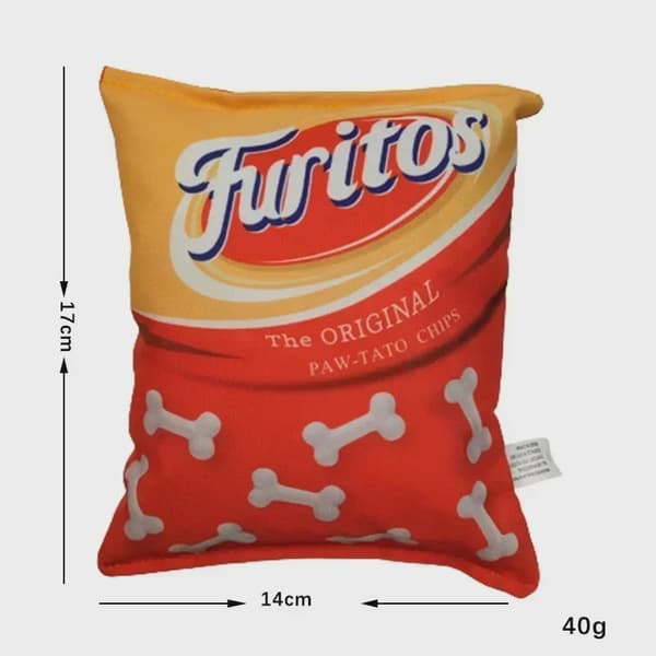 Sjove hundelegetøj med kartoffelchipspose, plys, pibefoder til små, mellemstore hunde, interaktivt pibefoder til hvalpe, tyggelegetøj 5