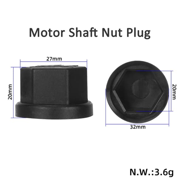 Motoraxelmutterplugg för Kukirin G2 Master G3 Pro Elscooter Vattentät Rostfri motor shaft 1pc