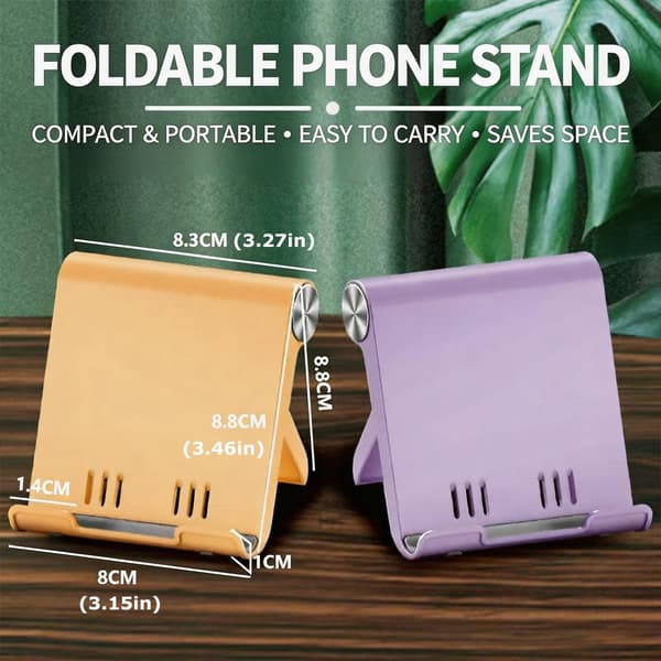 Justerbar, foldbar telefonstander med flere vinkler, universalholder til iPhone, Samsung, tablet Blue
