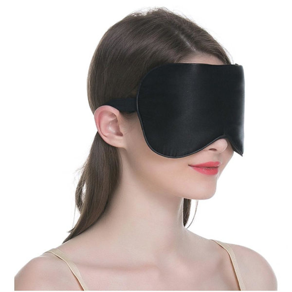 DRØMMASK ØJENMASK 100% SILKE SORT