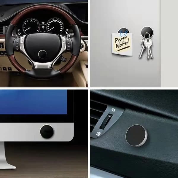 Magnetisk Bilholder Universal Stativ til iPhone Xiaomi Huawei Samsung Dashboardmontering 2Pcs Silver