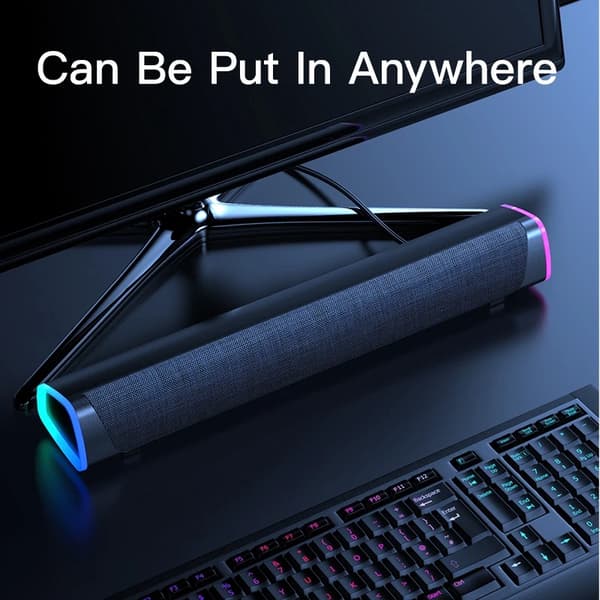 4D Computerhøjttaler Bar Stereolyd Subwoofer Bluetooth Højttaler Til Macbook Laptop Notebook PC Musikafspiller Kablet Højttaler Bluetooth Version