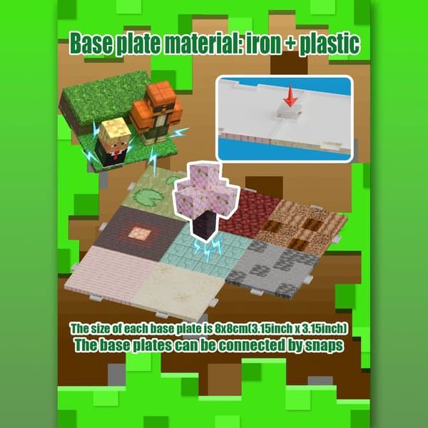Magnetiska byggklossar för barn 3+ - DIY Pixel-modeller & STEM-leksaker med bottenplatta WX012-48pcs