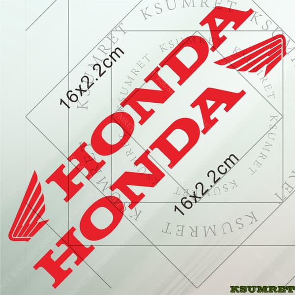 För Honda-klistermärken motorcykellogotypdekaler Red