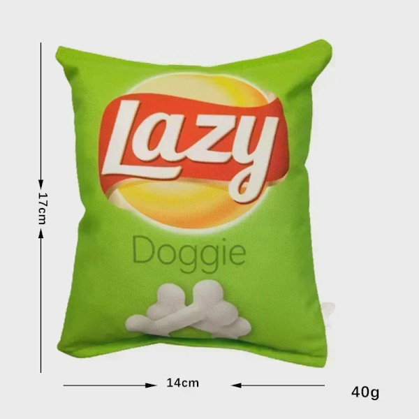 Sjove hundelegetøj med kartoffelchipspose, plys, pibefoder til små, mellemstore hunde, interaktivt pibefoder til hvalpe, tyggelegetøj 4