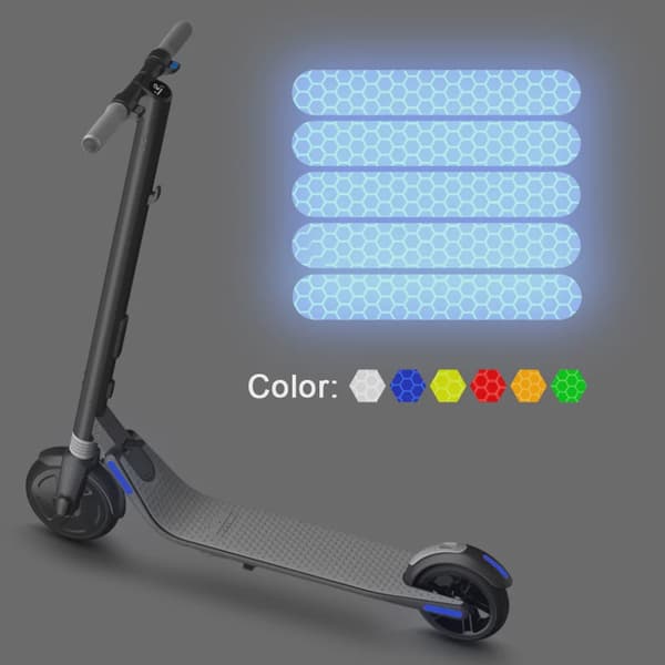5 st. nattreflekterande säkerhetsdekaler för Ninebot ES1 ES2 ES3 ES4 E22 E25 elscooter Orange