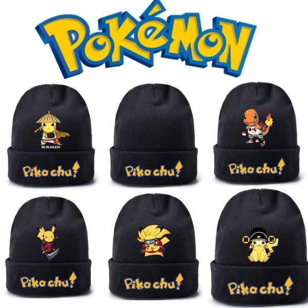 Pichachu Pokemon Hats Cap Bobble Hat, Lasten hattu Model 5