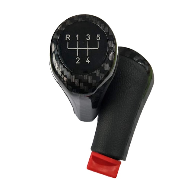 5/6 gearskifteknop med ægte læder til BMW 1 3 5 6-serie E30 E32 E34 E36 E38 E39 E46 E53 E60 E63 E83 E84 E90 E91 6speed leather