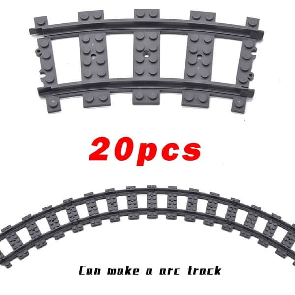 MOC City Train Rail Crossing Tracks Sæt Stud Gap Triple Switch Mursten Byggeklodser Teknisk Oplys legetøj til børn A