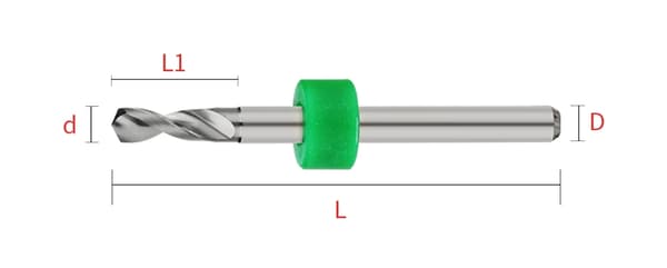 LUFEICNC 10-delte 1,1-2,0 mm mikro-PCB-borehoveder i wolframstål til printkort PCB 1.7 mm 10 pcs