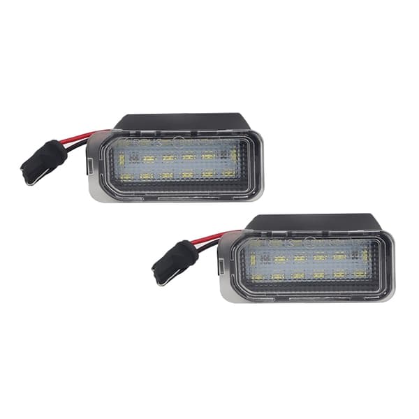 2 stk. nummerpladelys 12V LED nummerpladelys til Focus DA3 DYB Fiesta C-MAX Mondeo Kuga Galaxy S-Max ABS plastik