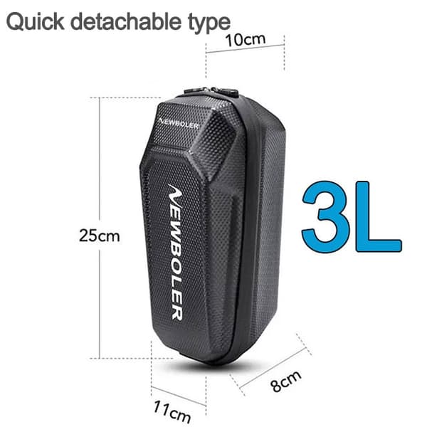 NEWBOLER El-Scooter Fronttaske 5L EVA Vandafvisende Quick Release Universal til Xiaomi BAG239-3L