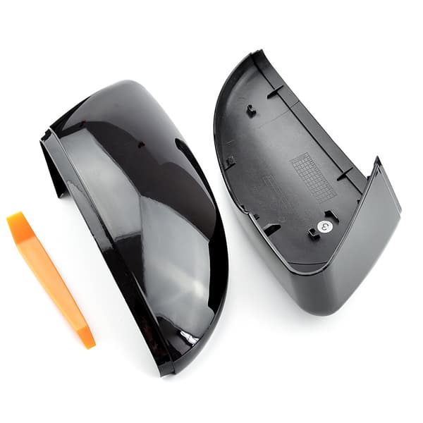 Sorte sidespejldæksler til VW Passat CC B7 Scirocco Jetta MK6 Beetle bakspejlhus biltilbehør Bright black