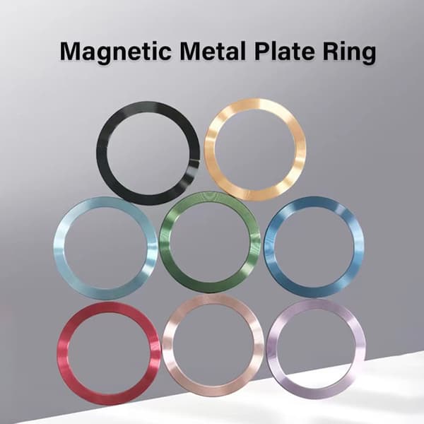 Magnetisk metalpladering til MagSafe trådløs oplader til bil og telefon, iPhone 12 13 Pro Max Blue