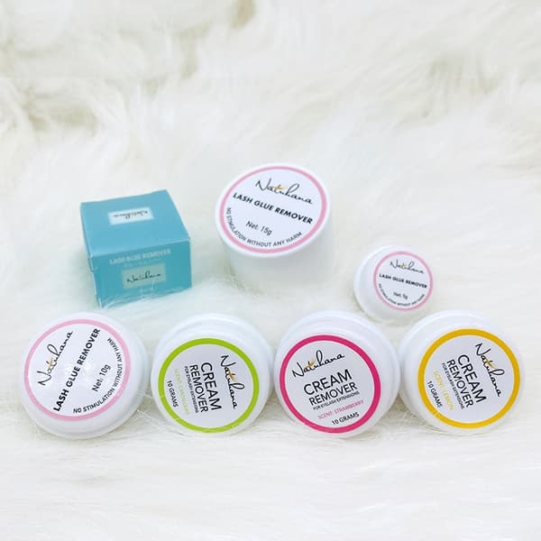 NATUHANA Øjenvippelimfjerner Hurtig aflæsningsadhæsive Professionel cremefjerner til øjenvipper de pestaña Makeup Tools 10g - Lemon