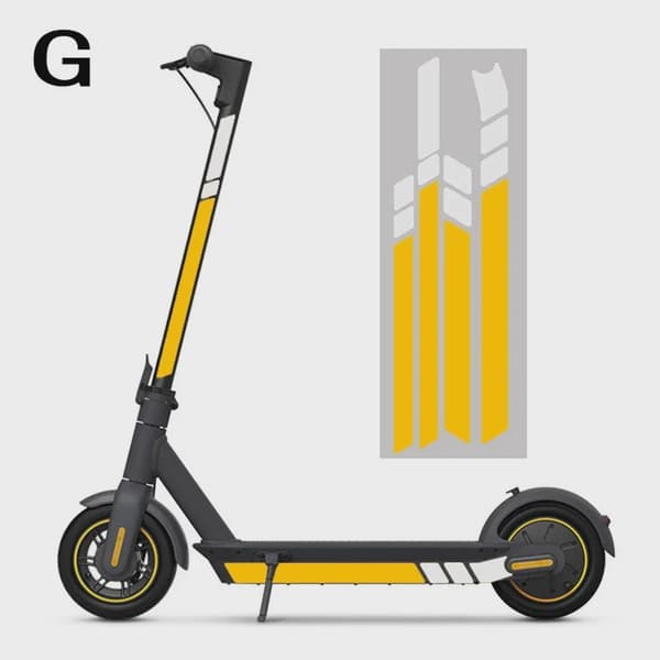 Reflekterande säkerhetsdekal Fluorescerande nattvarning för Segway Ninebot Max G30 elscooter H