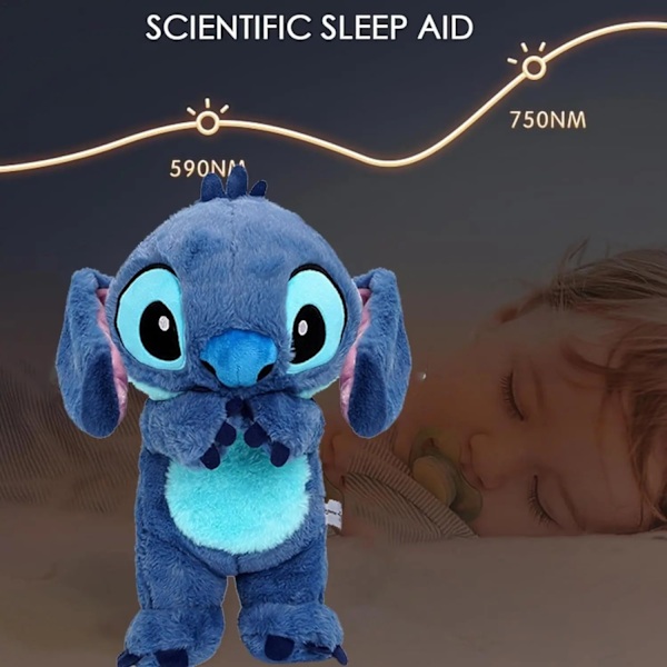 30 cm  Stitch Åndedrætssøm Plysdukke - sovelegetøj til børn Orange