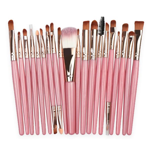 Eye Kit Makeup Brushes- 20 Pack Rosa