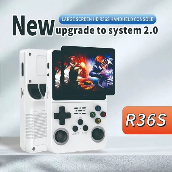 128GB/64GB R36S Retro håndholdt videospilkonsol Linux-system 3,5 tommer IPS-skærm bærbar Orange 64G