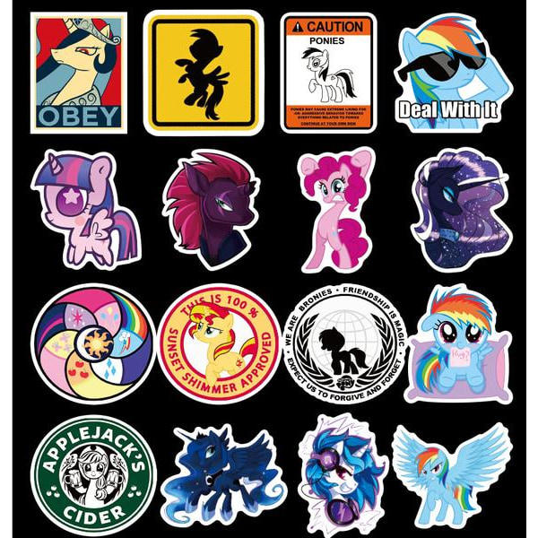 50 Pack My Little Pony Klistermärken Stickers