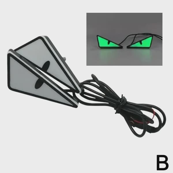 Fin universell motorcykel LED Devil Eyes dynamisk strålkastare mini projektorlinslampa motorcykeltillbehör triangle Red a pair