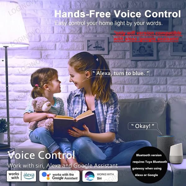 Tuya Wifi/Bluetooth Smart Led-pære Alexa Led-lampe E27 RGB 110V 220V Smart-lamper til Google Assistant Smart Life BLE 20W 220V 1PCs