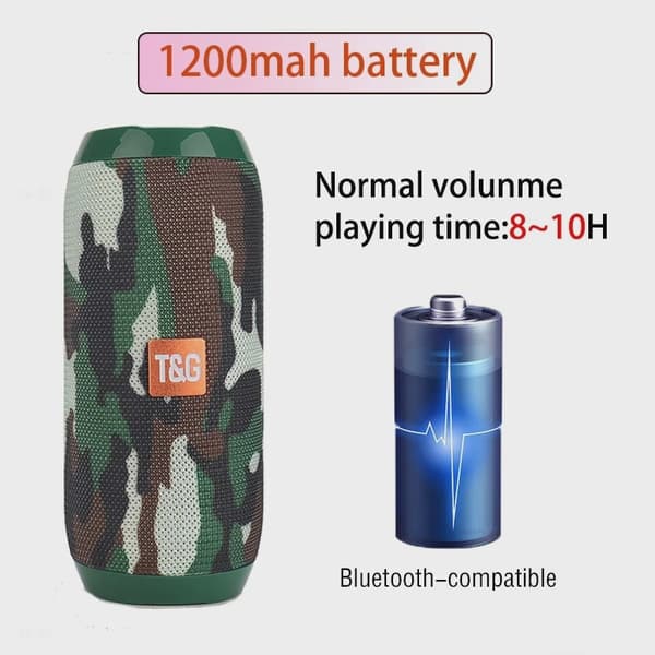 Trådløs bærbar Bluetooth-højttaler Caixa De Som Bluetooth-musikboks til radio FM-subwoofer Blootooth-lyd håndfri Baffe Gray