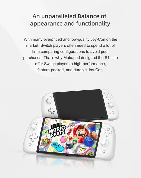 MOBAPAD S1 HD / S1 S Spelkontroll, Gamepad med Hall Joystick Konsol För Nintendo Switch NS OLED Joypad Black Bundle S1 HD