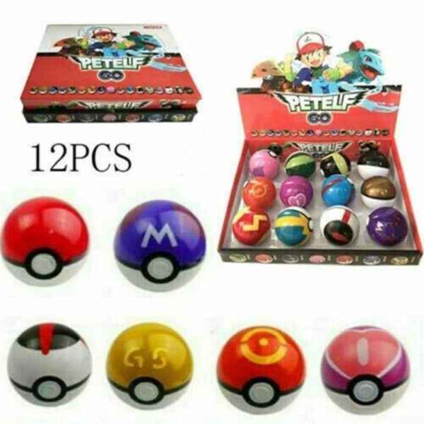 12 stk Pokemon figurer + 12 stk Pokéball bedste fødselsdag