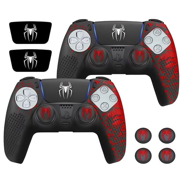 Til PS5 Controller Cover Anti-slip Silikone Beskyttende Hud Kompatibel med PS5 Controller med Thumb Grip Cap Sticker B