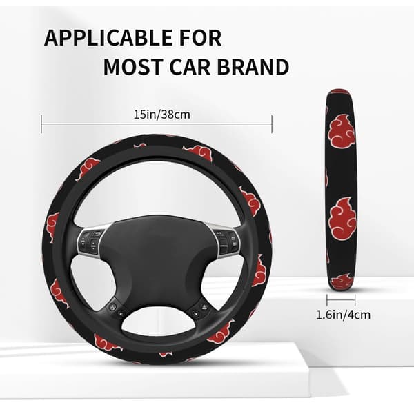 38cm Rattskydd Akatsuki Universella Japan Anime Bildekoration Elastiska Biltillbehör black