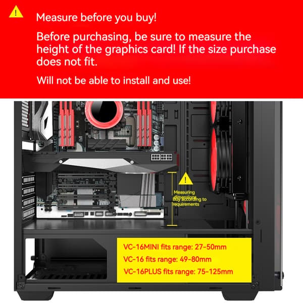 Magnetisk GPU-støttebeslag Grafikkortholder til stationær pc-tilbehør Black S