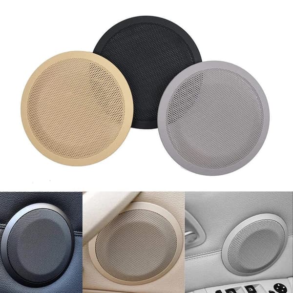 2 st 4,7'' fram-/bakdörr högtalargrillskydd högtalarlist 7144 563 för BMW 3-serie E90 E91 2005-2012 X1 2010-2014 Beige 2pc