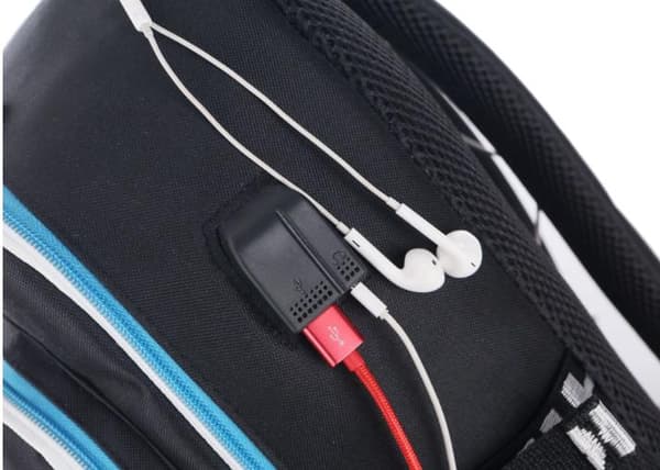 Fortnite backpack Night-lighting School bag with USB and headphone socket Black