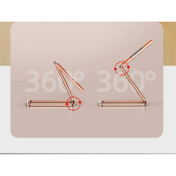 Universal zinklegering foldbar ringtelefonholder magnetisk biltablet skrivebordsgreb A1 Silver
