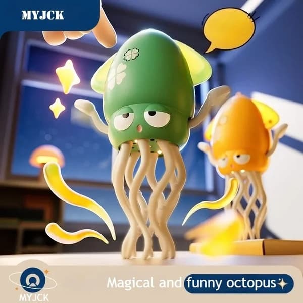 Luminous Dancing Octopus Fidget Toy - Interaktiv stresslindring for børn og voksne A