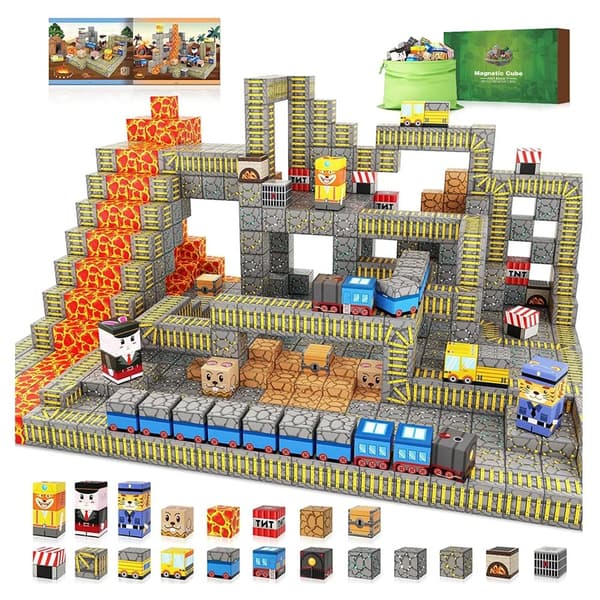 Magnetiska byggklossar för barn 3+ - STEM Montessori-leksak, DIY-modellpresent för pojkar och flickor random 100 pcs cube