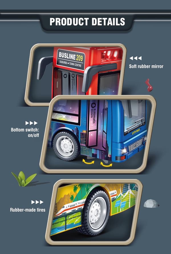 Dobbeltdækker sightseeingbus model støbt pull back køretøjer legetøj inertibil byturbus dør åben lys lyd legetøj til drenge blue PRO