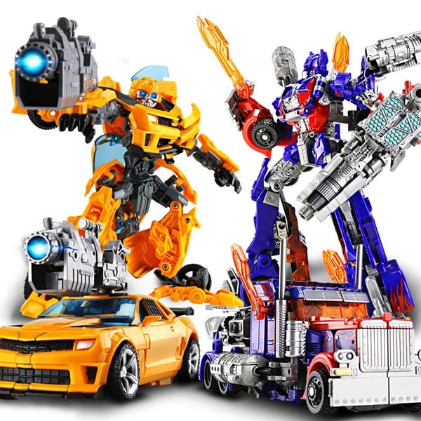 YS04A Optimus Prime Robot Car Action Figur - Legerad plasttransformationsleksak för barns födelsedagspresent YS04A