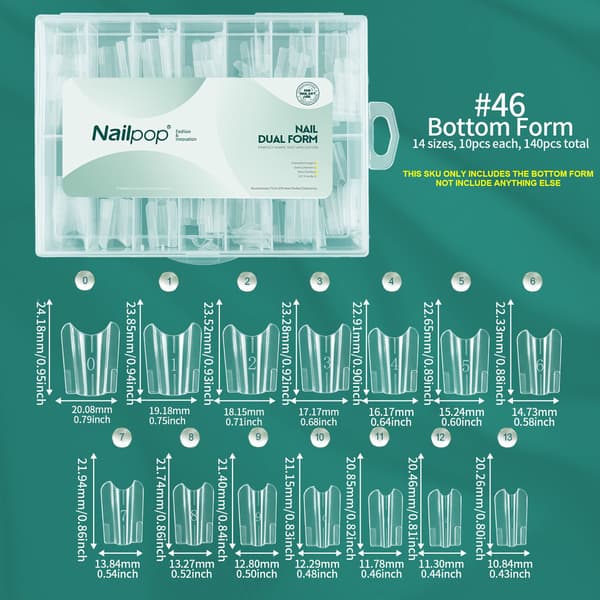 Nailpop Dual Forms Extension Nagellack Gel Sandwich System Kit 70/140 st SWB-005-70