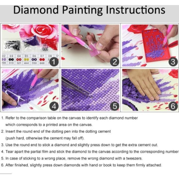 Diamond Painting Diamantmålning 5D med Ram- Bäst födelsedagspresent Model 1