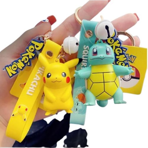 4 Pack Pokemon Pikachu Bulbasaur Squirtle Charmander avaimenperä